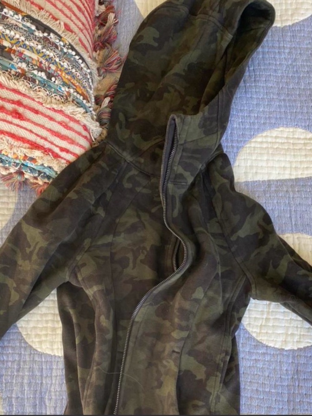Scuba lululemon hoodie Camouflage Zip-Up Hoodie - Olive Green Camo